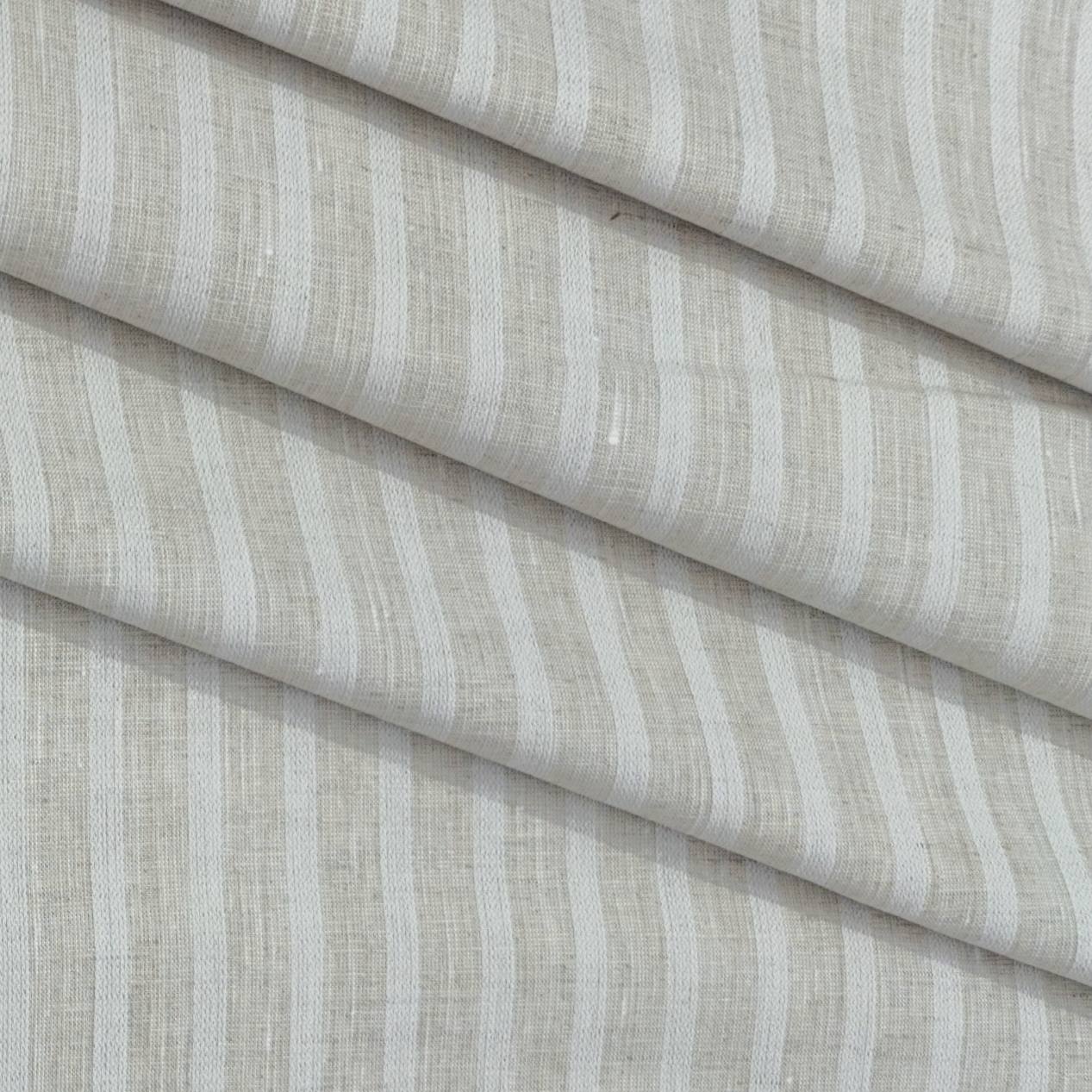 Shirt Fabric Linen Club Linen Blended Patta Lining Colour Light Brown
